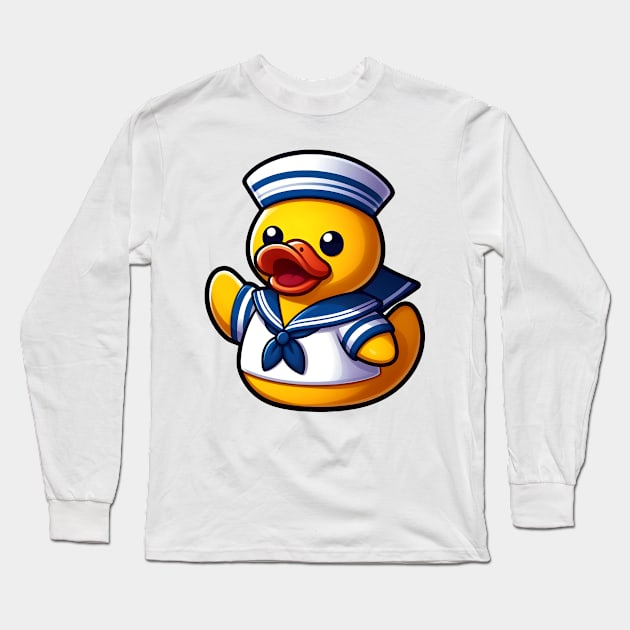 Rubber Duck Long Sleeve T-Shirt by Rawlifegraphic